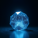 Abstract crystalline AI mind for code-specialist, glowing electric blue